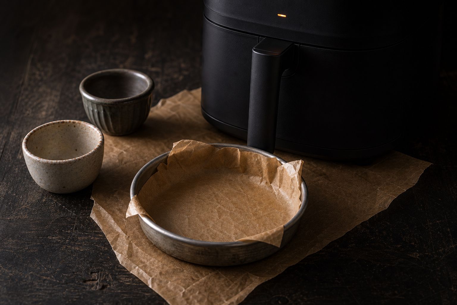 Airfryer-brownies, trin 1: forvarm airfryeren