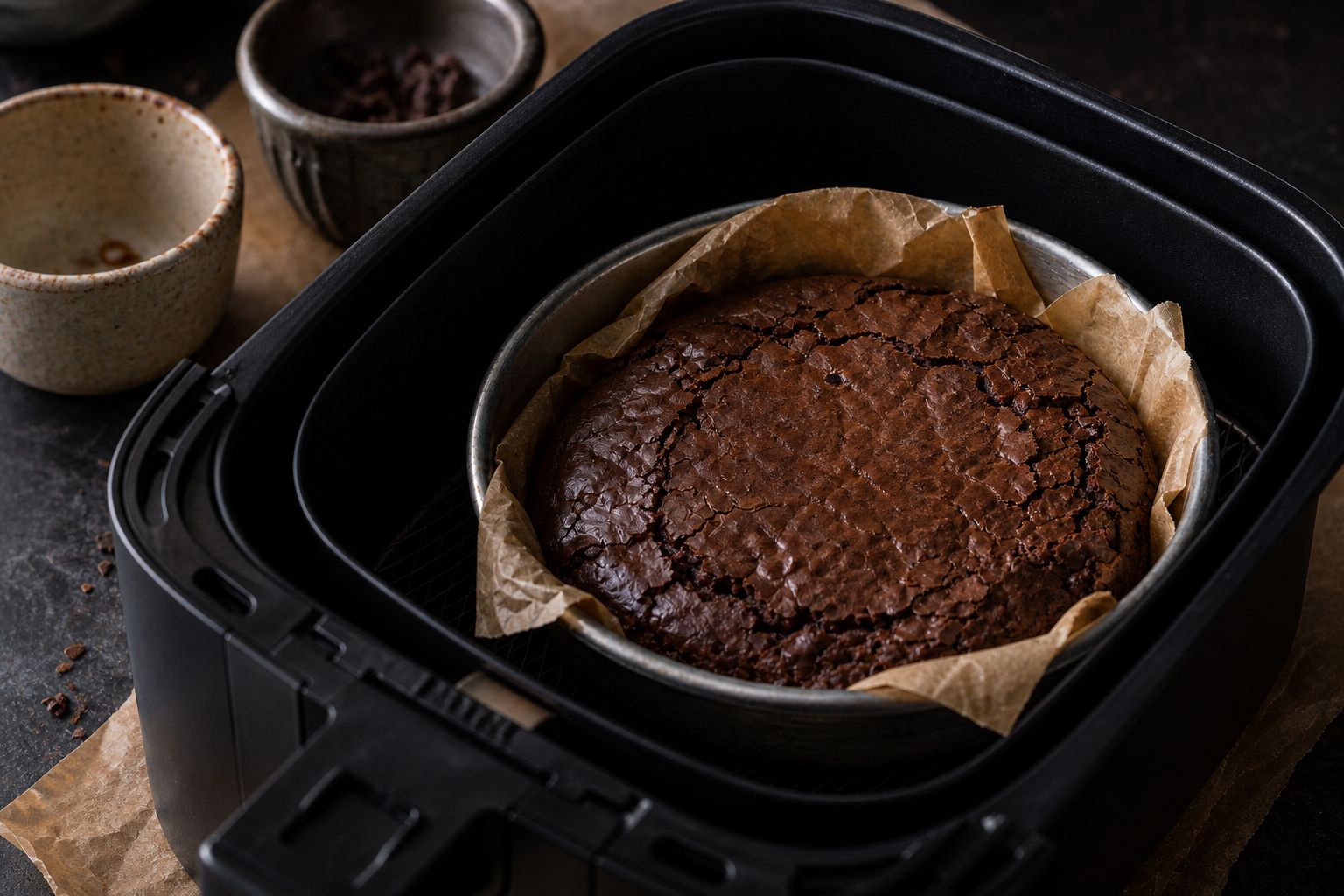 Airfryer-brownies, trin 6: hvil og køl