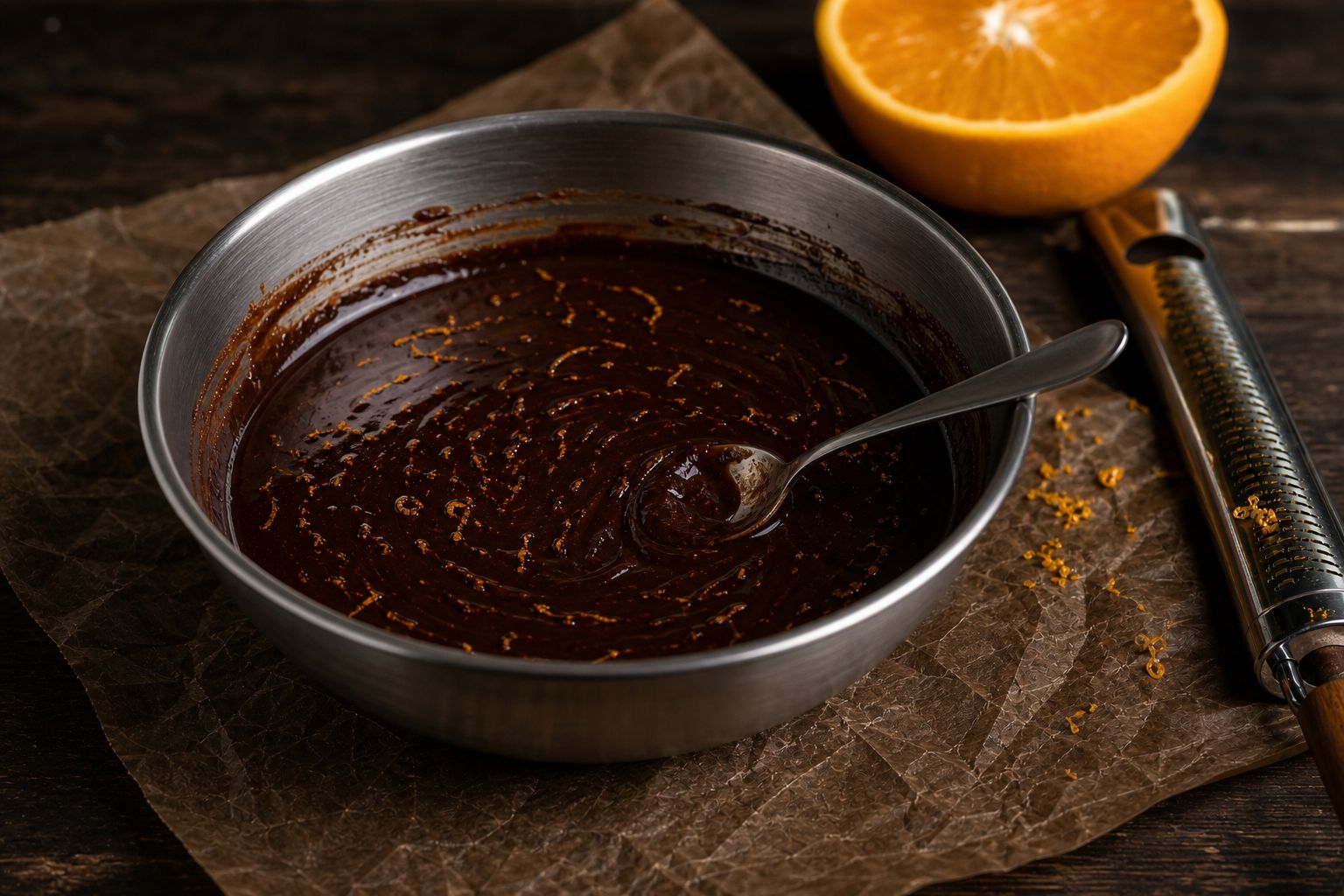 Appelsin-brownies, trin 2: smelt med appelsin