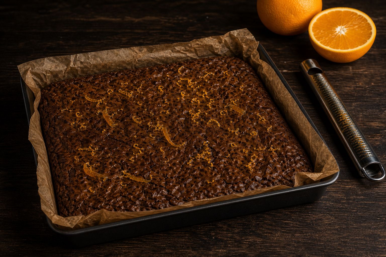 Appelsin-brownies, trin 7: køl helt af