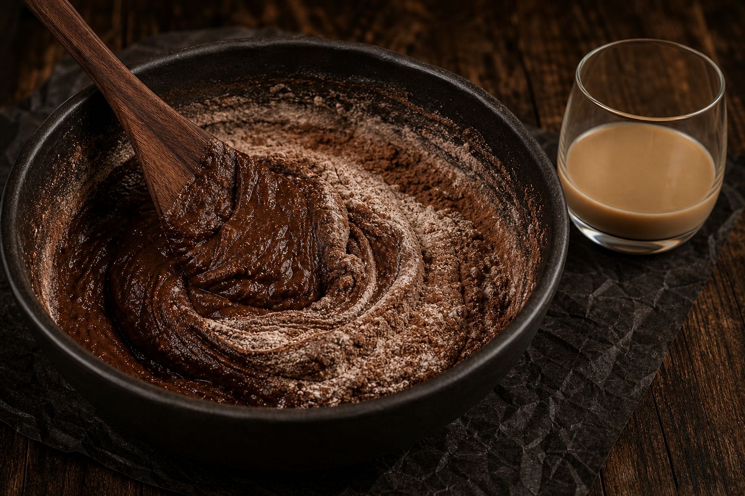 Baileys-brownies, trin 4: vend sammen