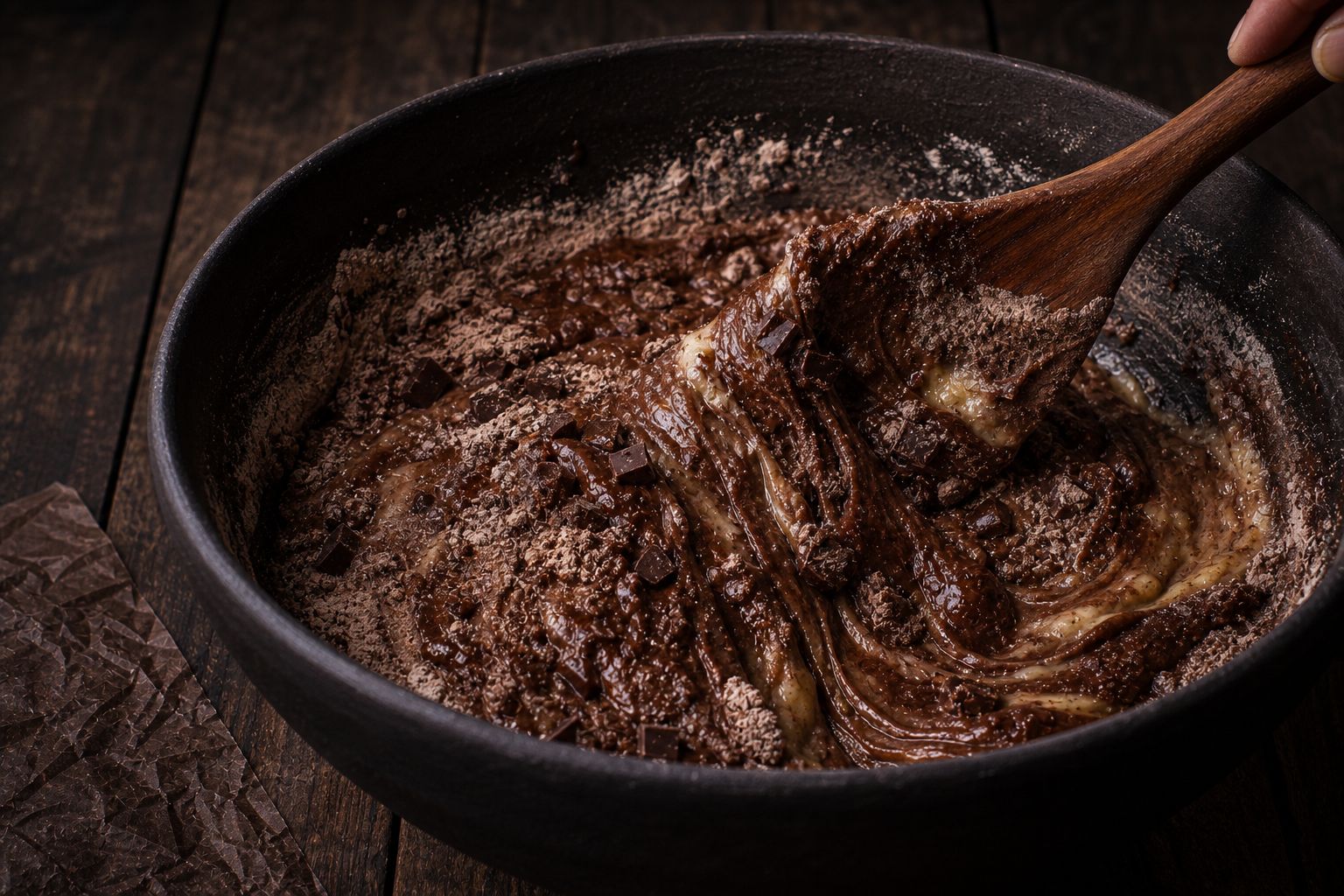 Banan-brownies, trin 5: vend sammen