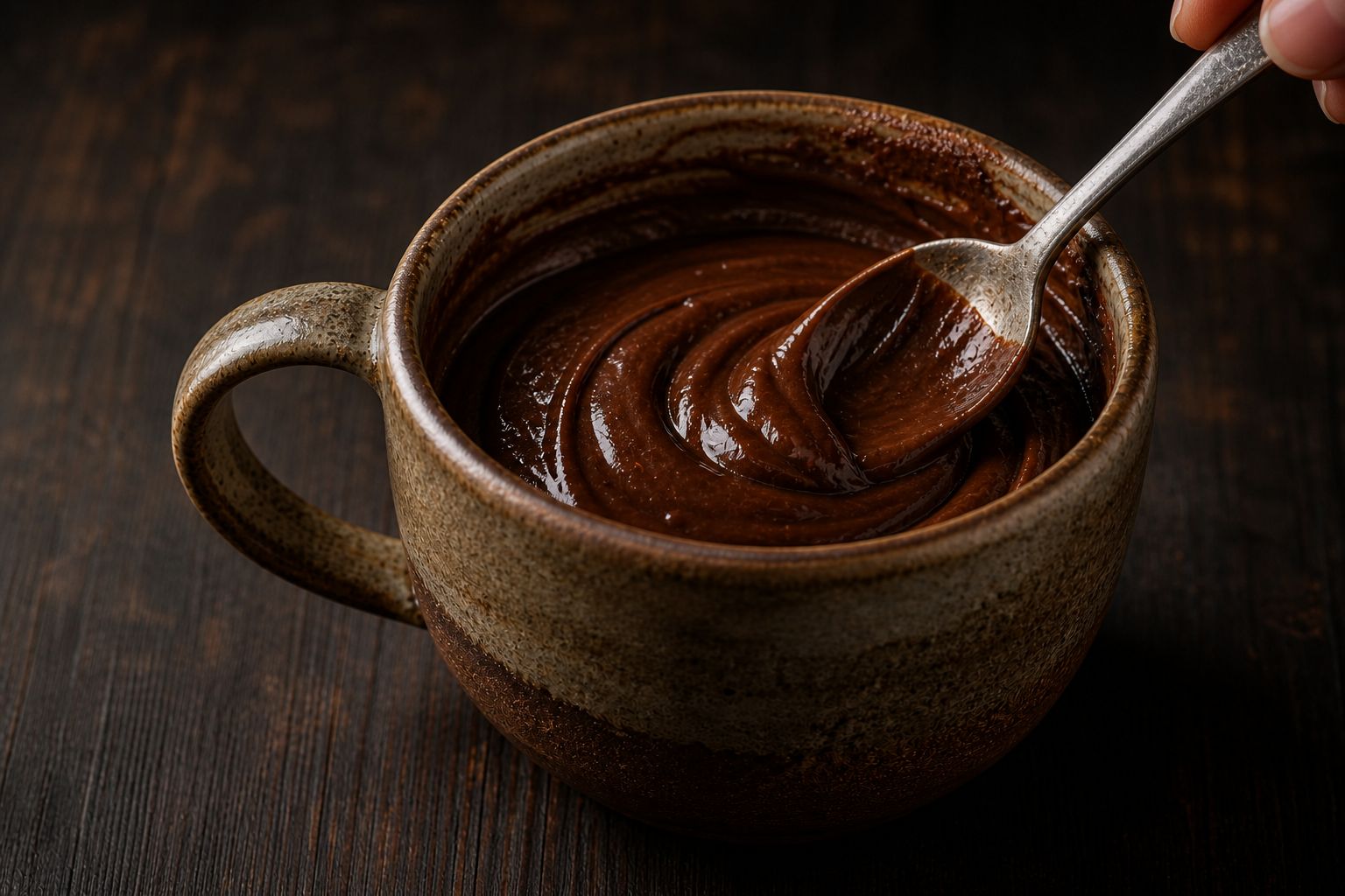 Brownie i kop, trin 2: rør det våde i