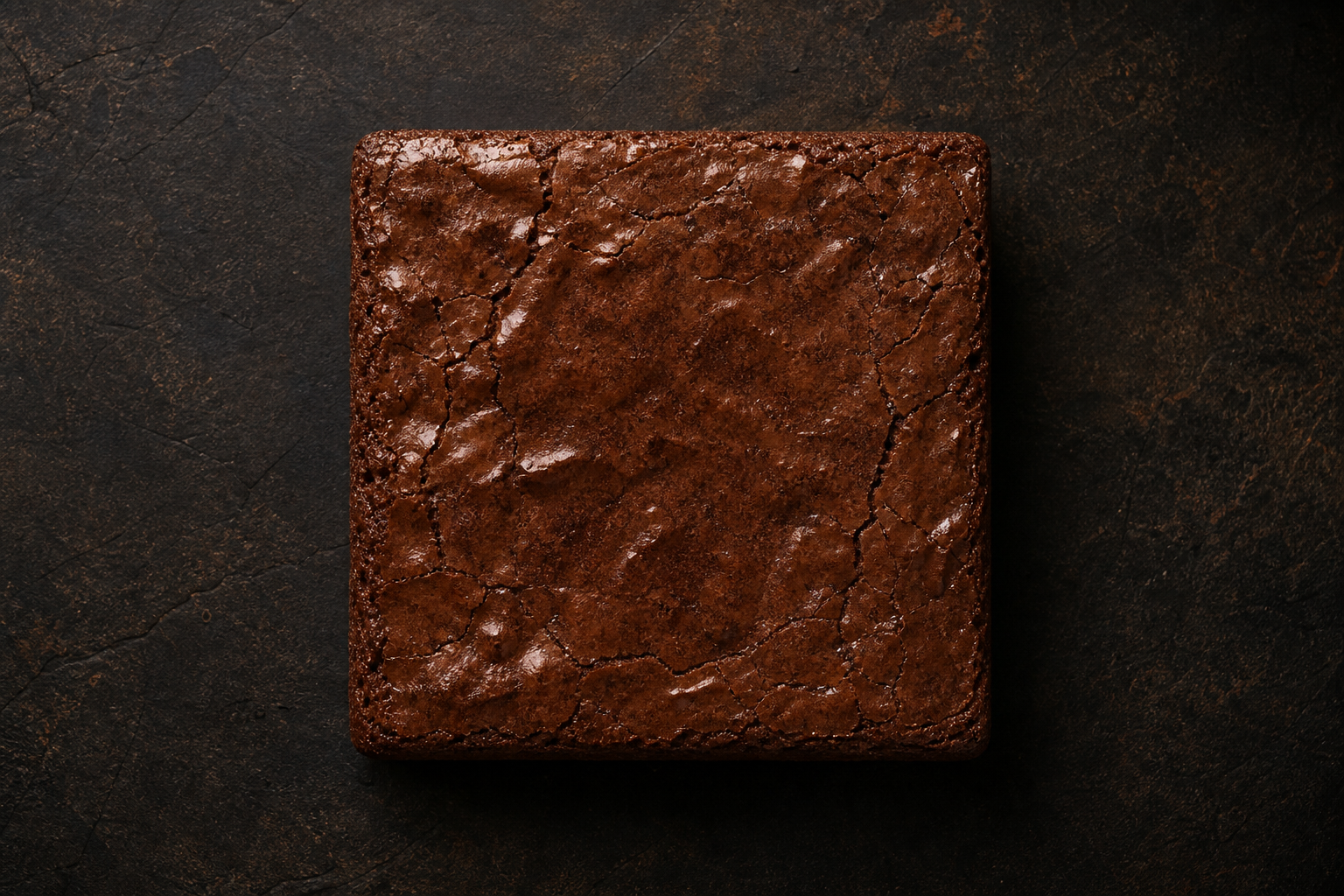 Veganske fudgy brownies skåret i firkanter med blank top