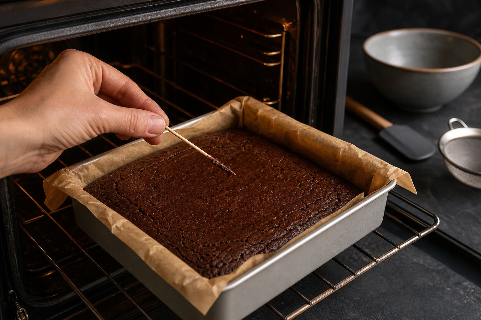 Brownies uden æg, trin 5: bag
