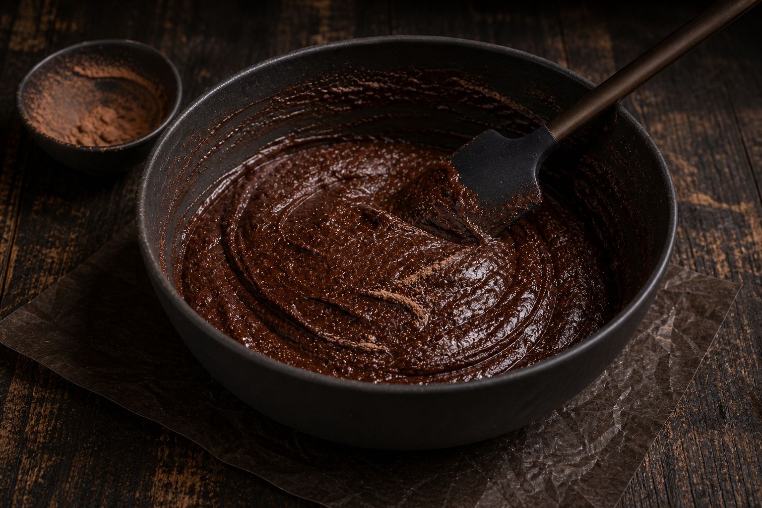 Cookie dough-brownies, trin 3: rør browniedejen