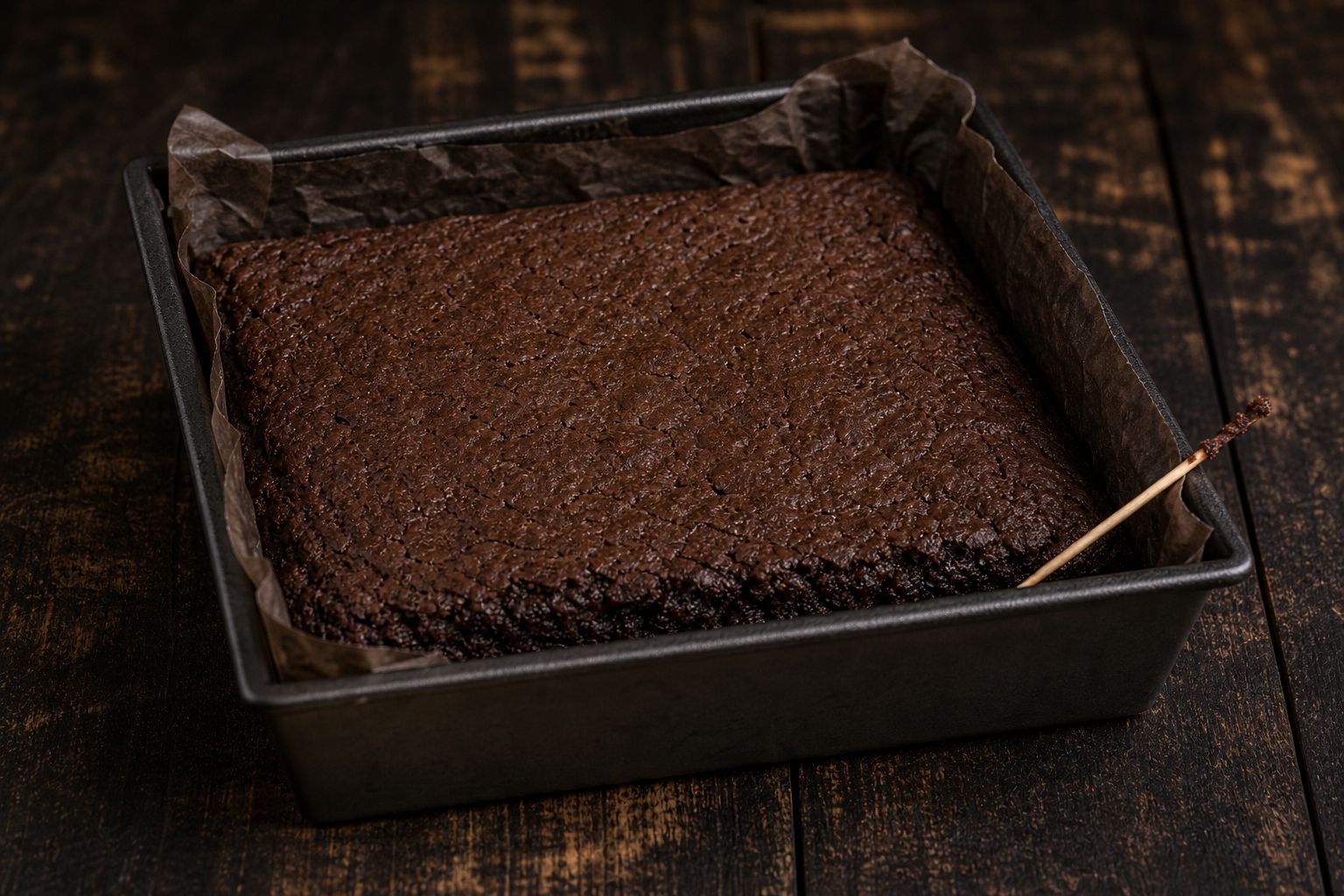 Cookie dough-brownies, trin 4: bag bunden