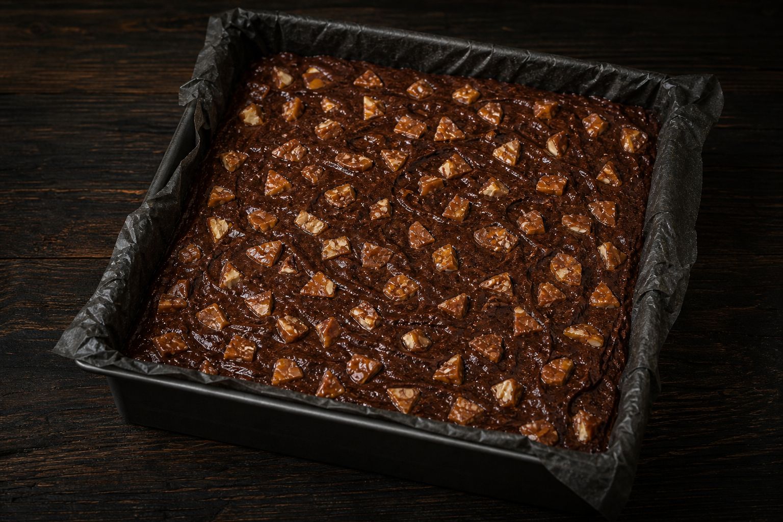 Daim-brownies, trin 5: drys og bag