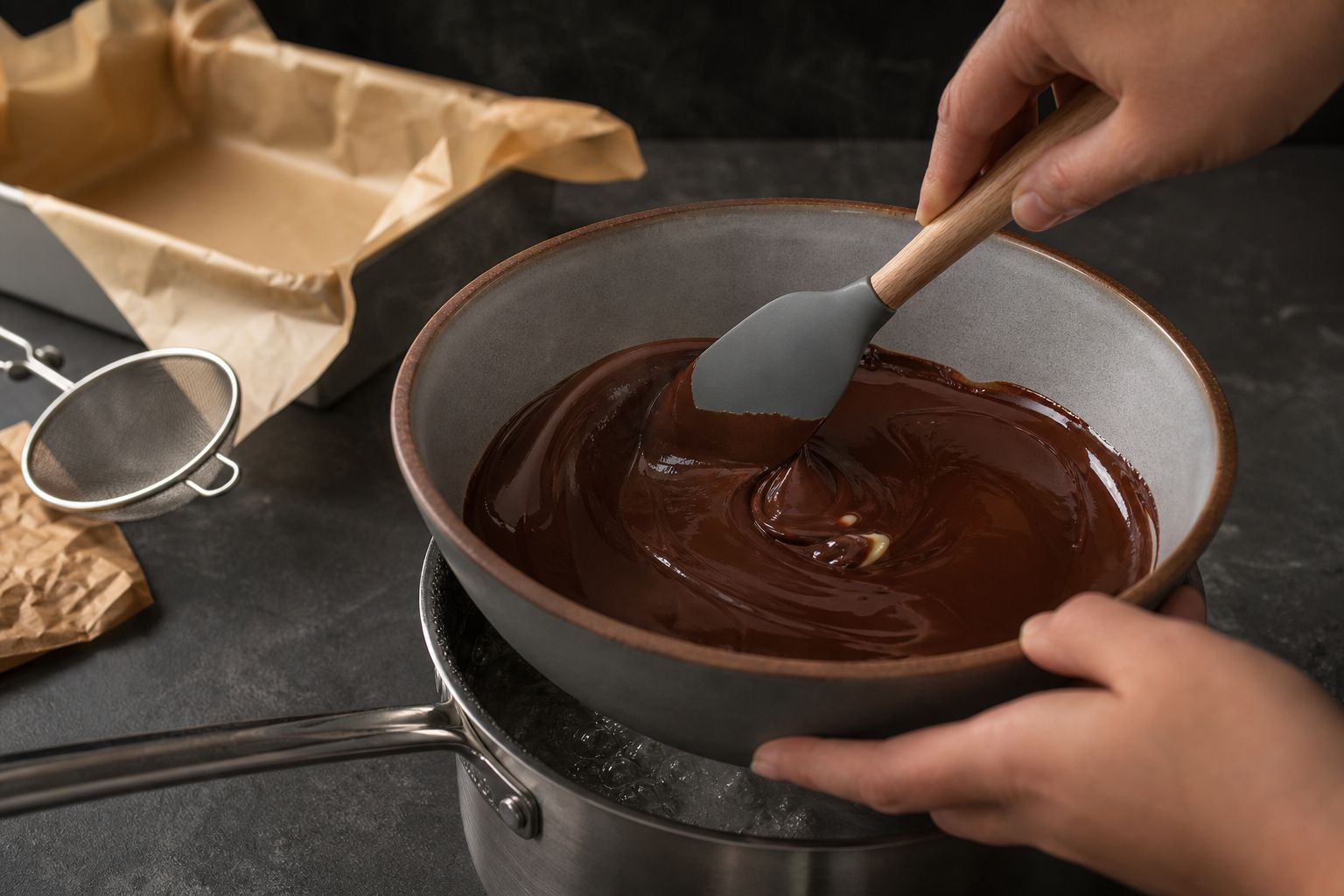 Dubai-brownies, trin 3: smelt