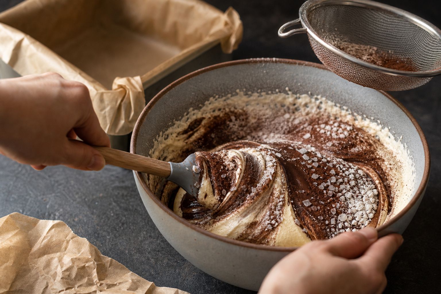 Dubai-brownies, trin 5: vend sammen