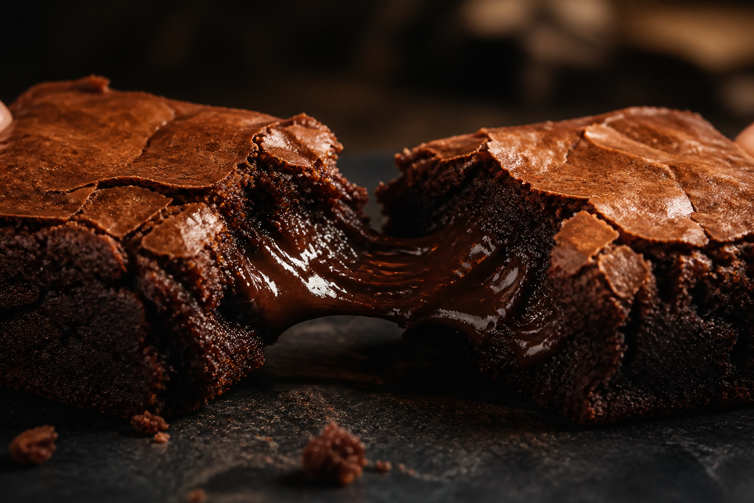 Fudgy brownie med gooey kerne