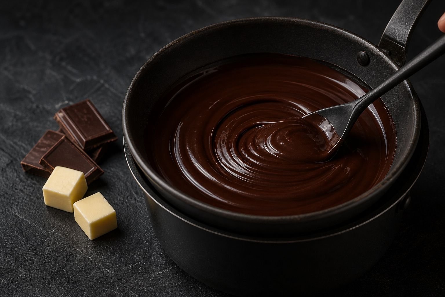 Hindbær-brownies, trin 2: smelt