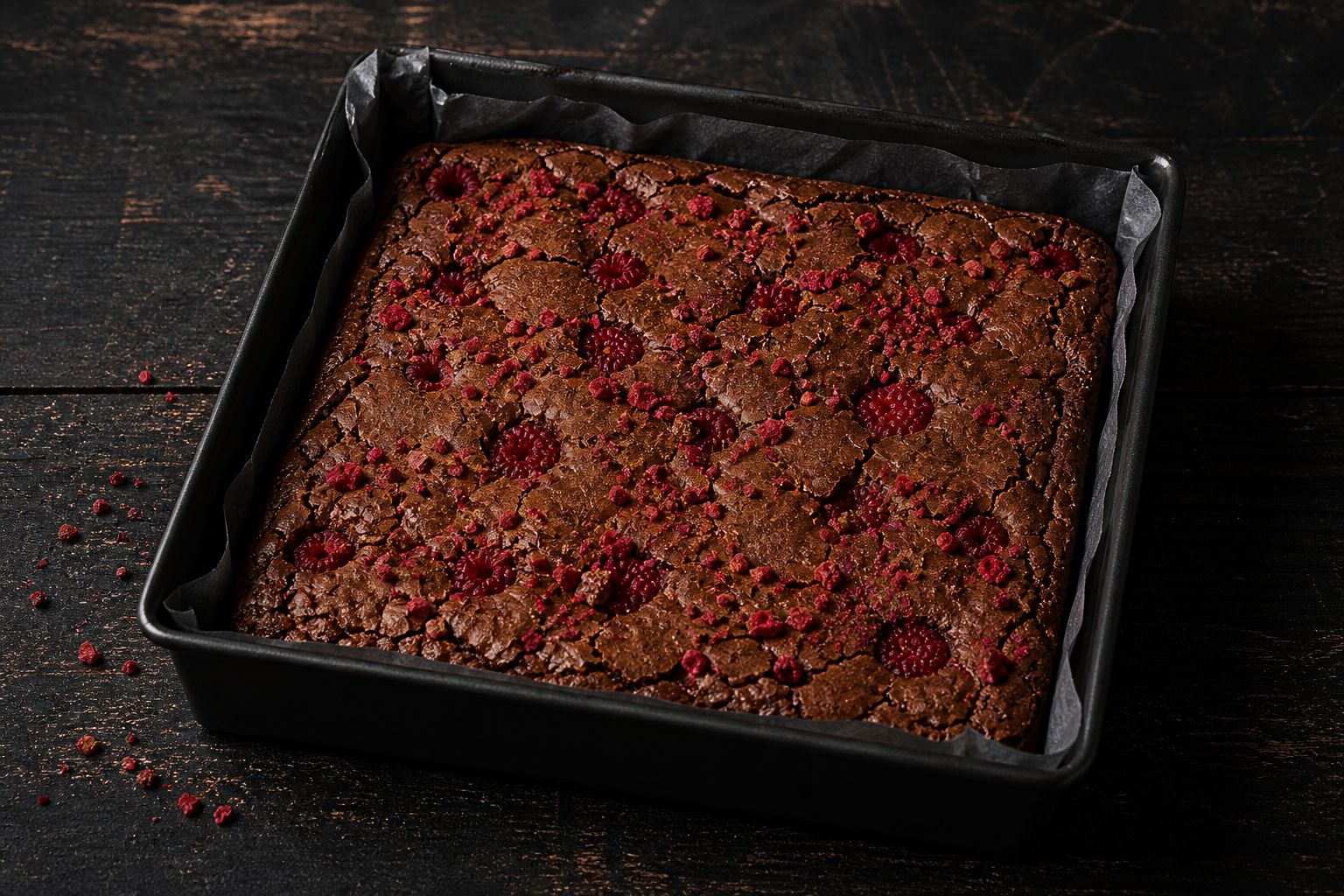 Hindbær-brownies, trin 7: køl helt af