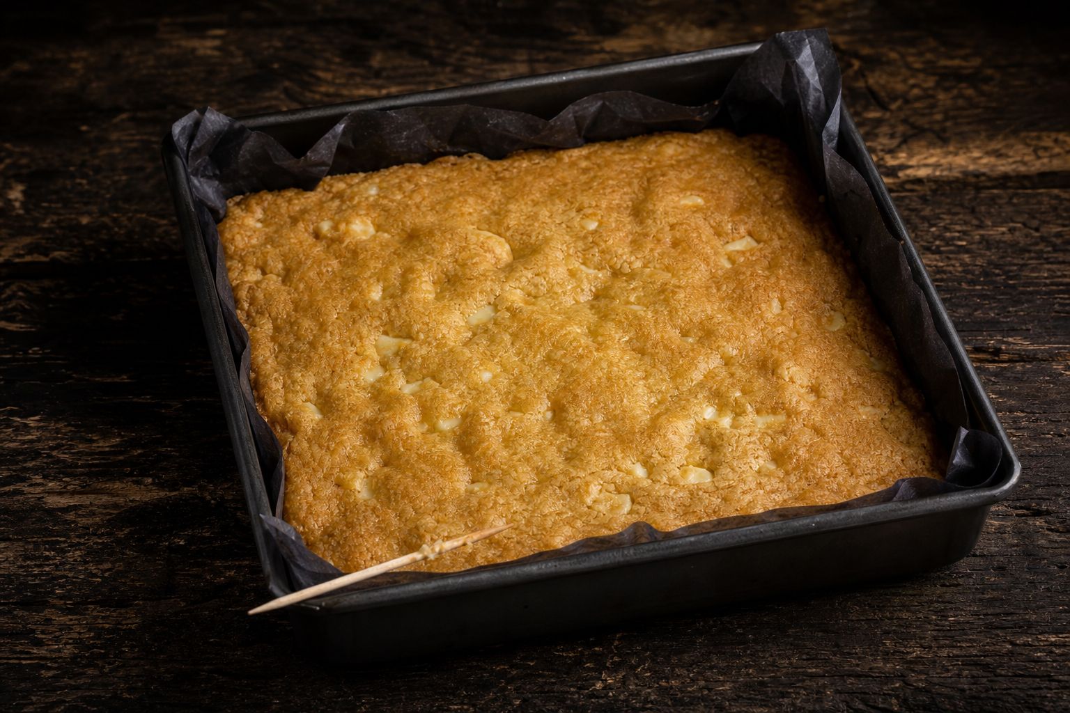 Hvid chokolade-brownies, trin 5: bag