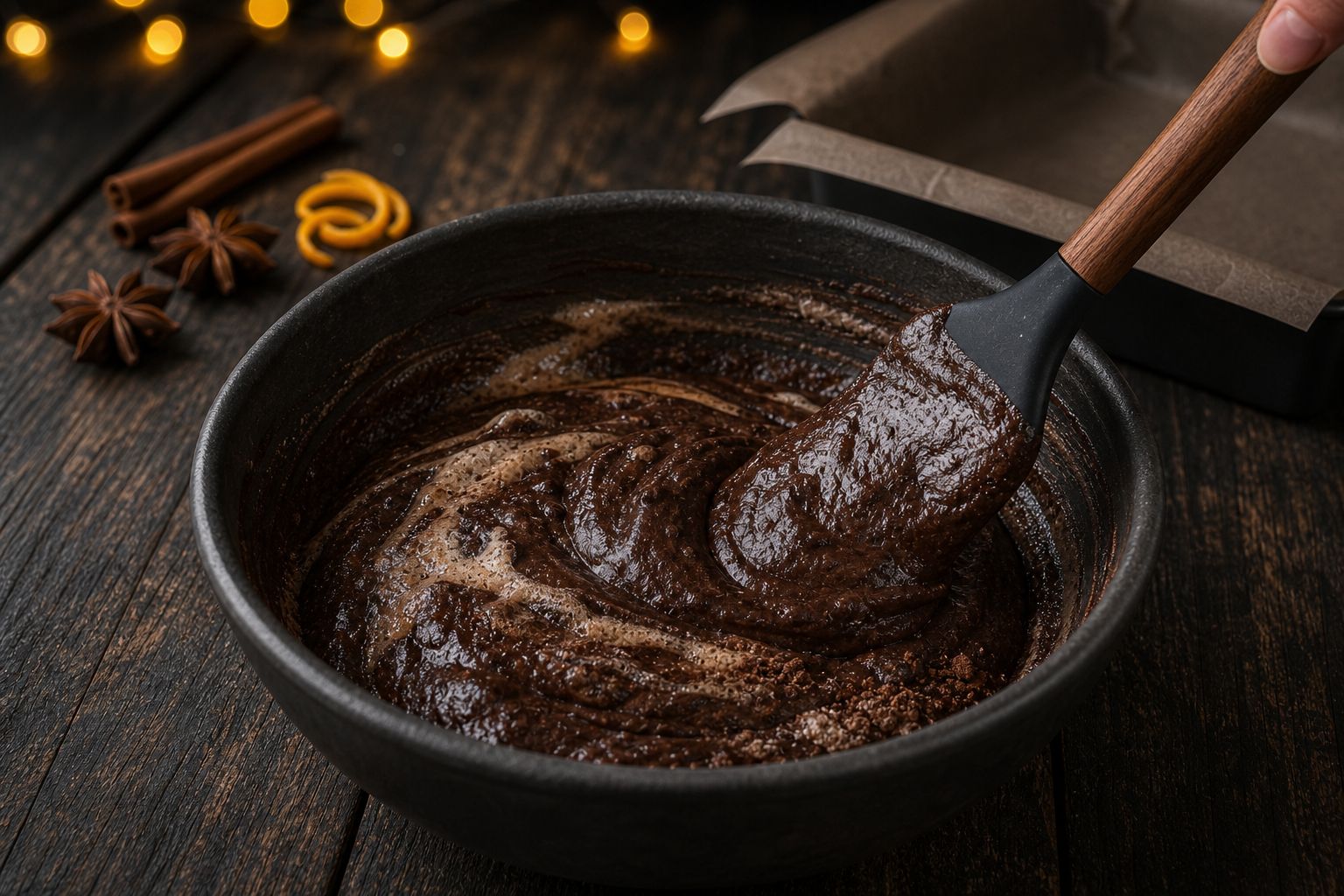 Julebrownies, trin 5: vend sammen
