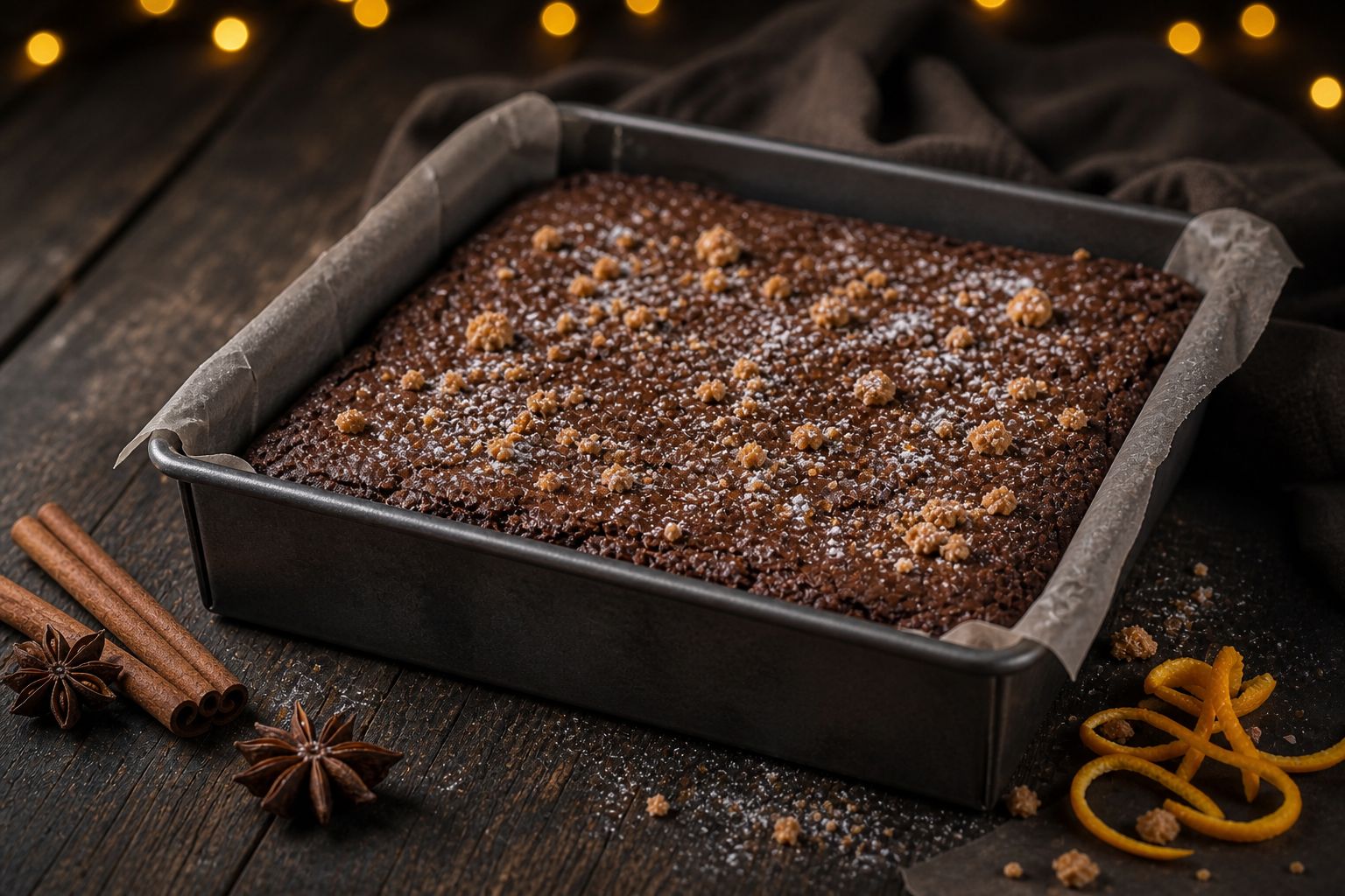 Julebrownies, trin 7: køl helt af