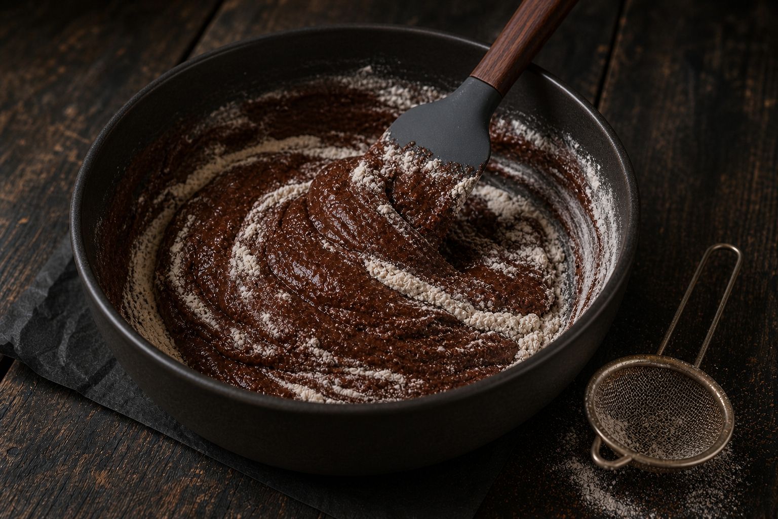Kakao-brownies, trin 5: vend melet i