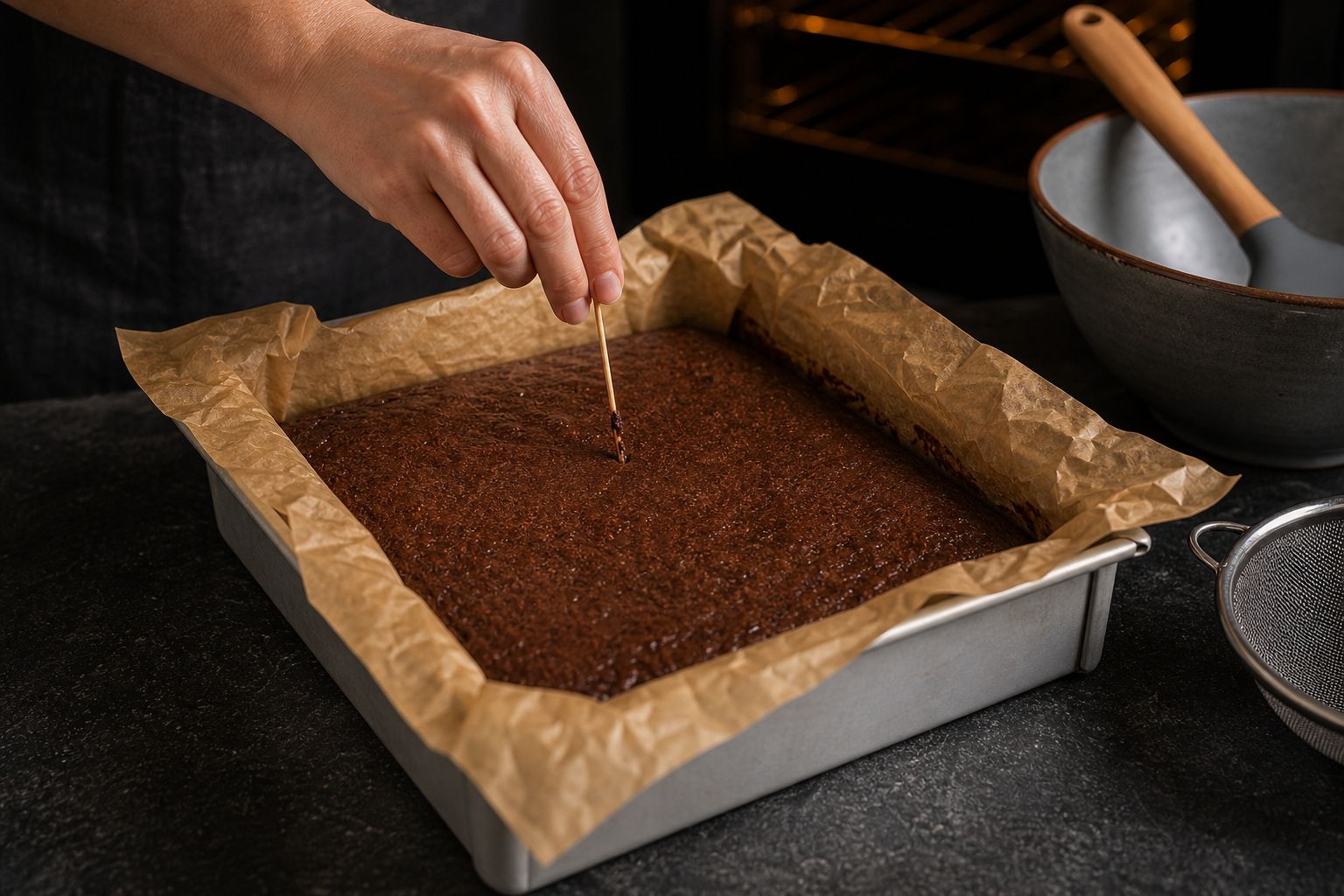 Keto-brownies, trin 5: bag