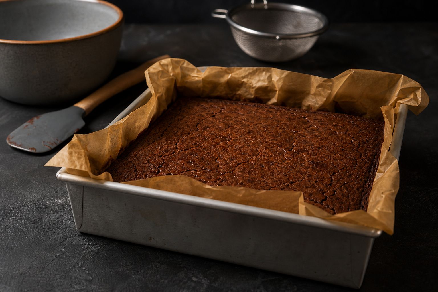 Brownies med kondenseret mælk, trin 6: køl helt af