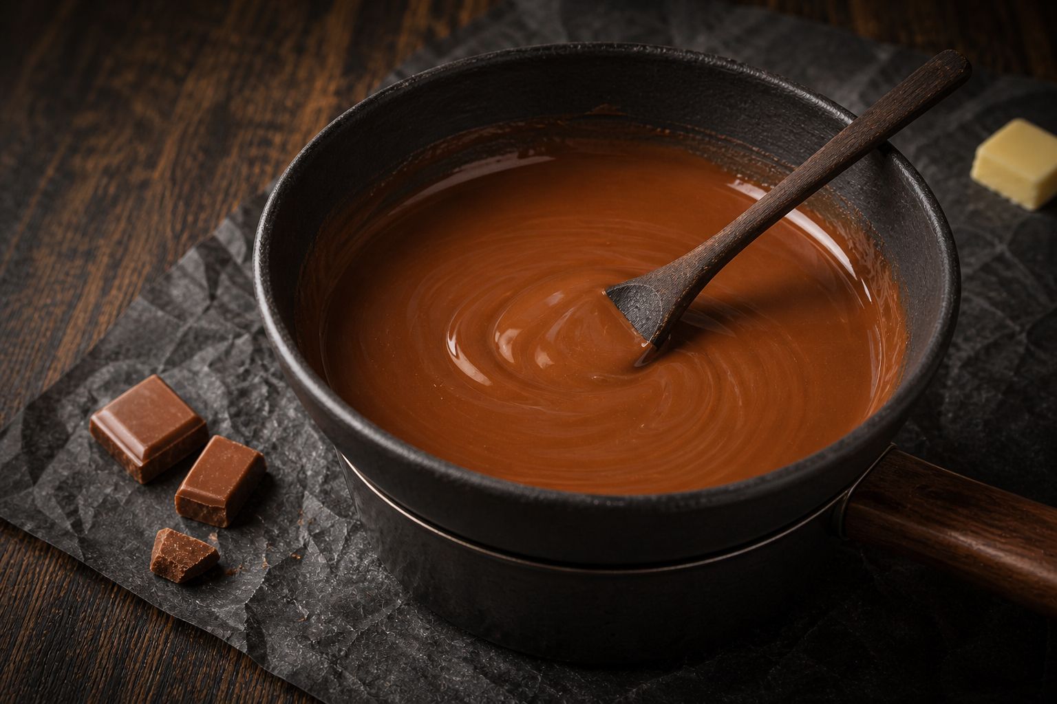 Mælkechokolade-brownies, trin 2: smelt