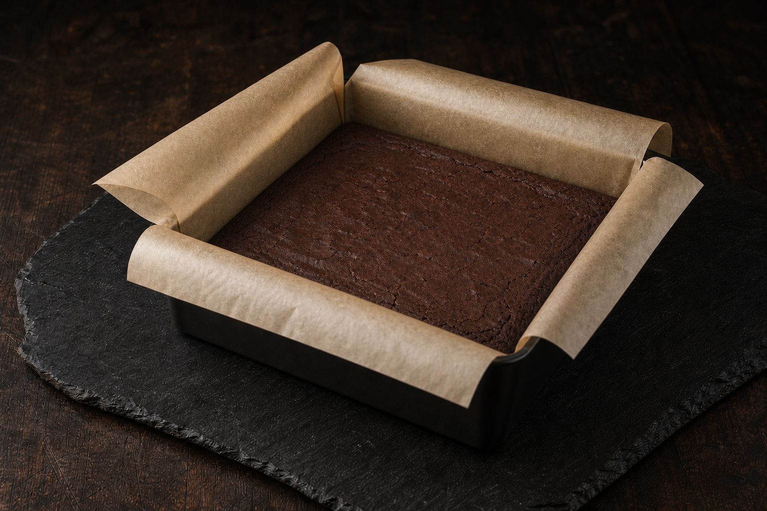 Mint-brownies, trin 4: køl bunden helt af