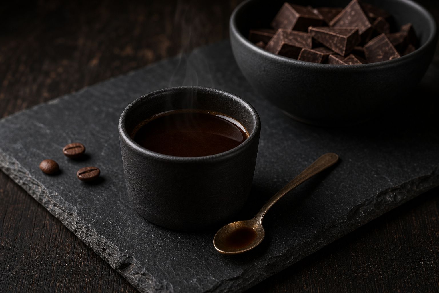 Mokka-brownies, trin 2: rør espressoen ud