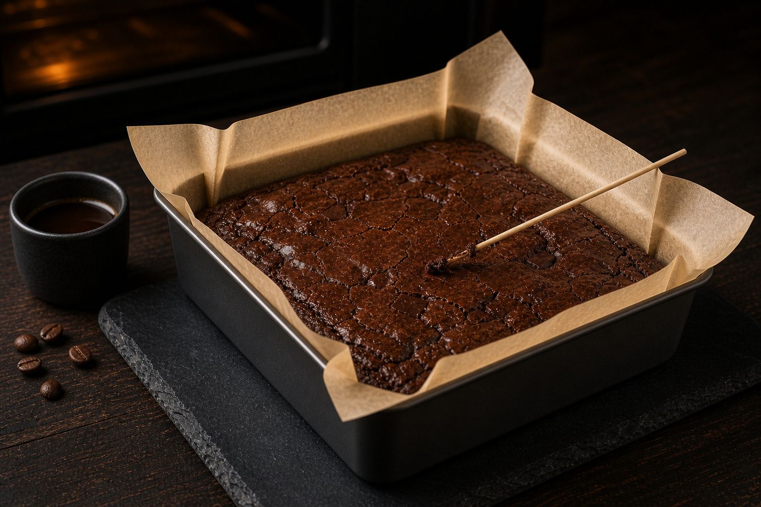 Mokka-brownies, trin 6: bag