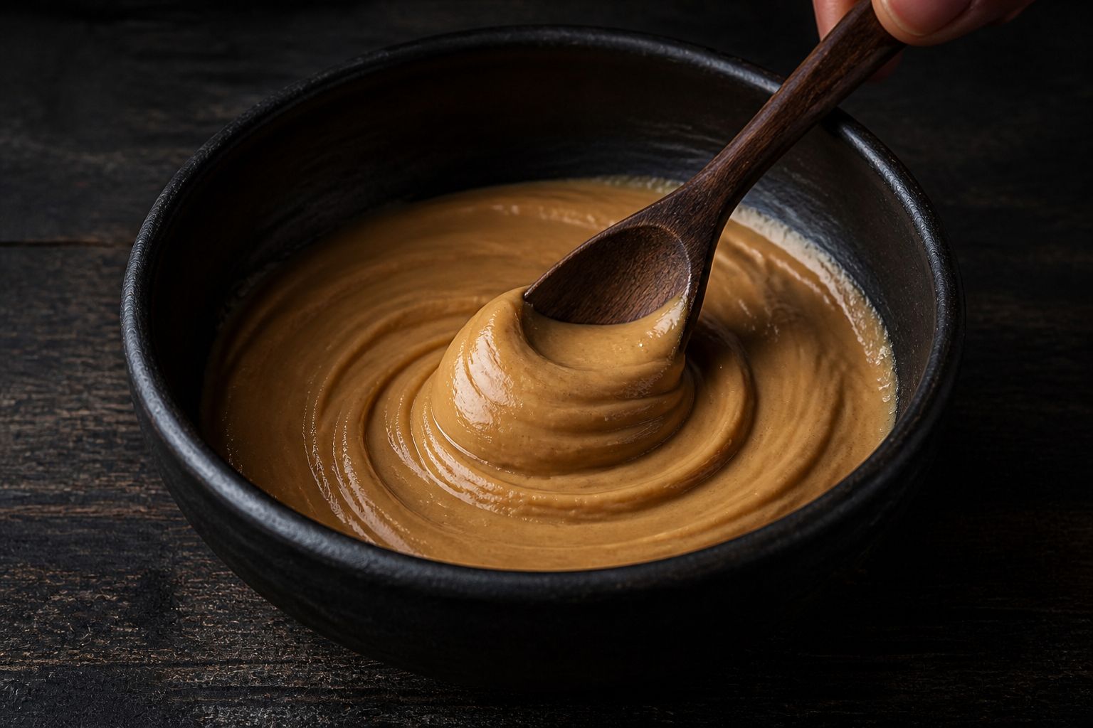 Peanutbutter-brownies, trin 4: rør peanutbutter-marmoreringen
