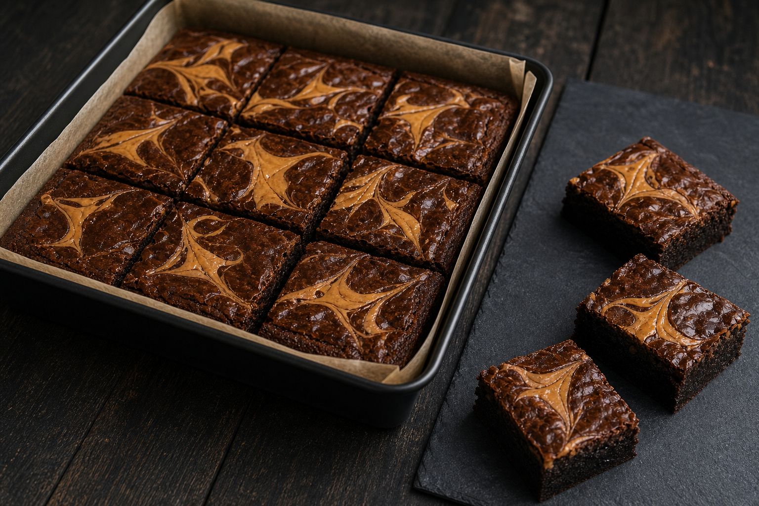 Peanutbutter-brownies, trin 7: køl og skær