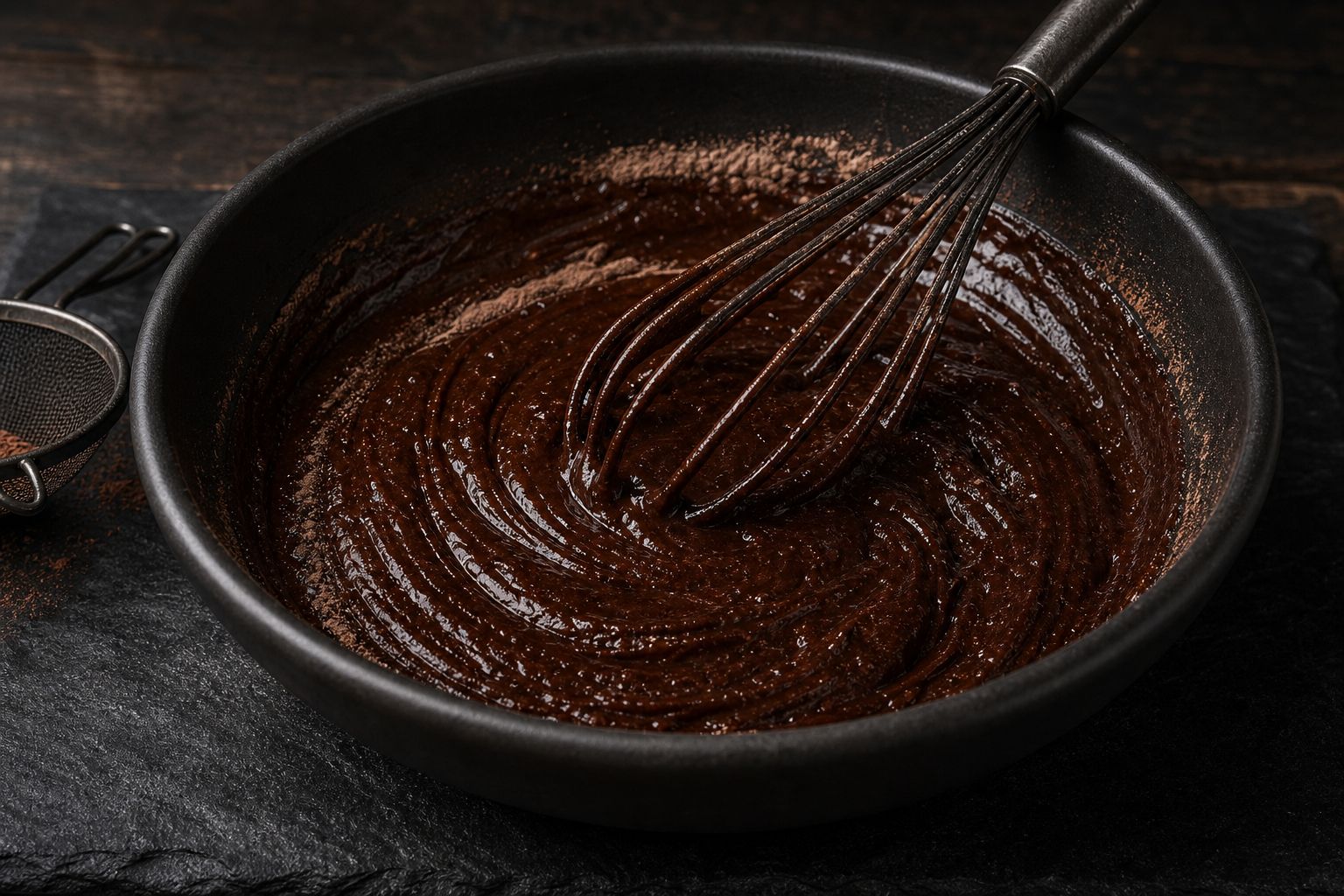 Saltkaramel-brownies, trin 3: rør dejen