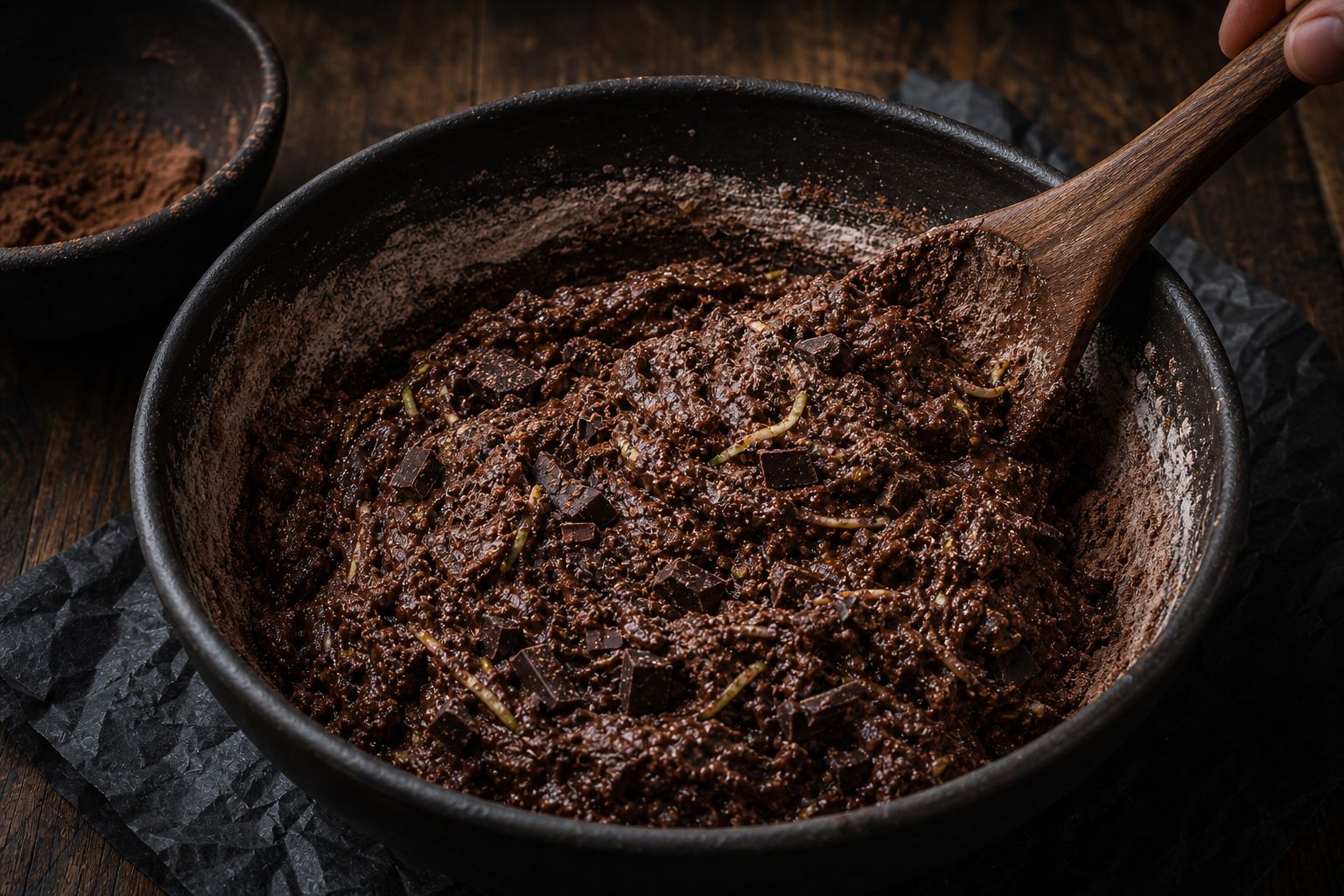 Squash-brownies, trin 5: vend det tørre i